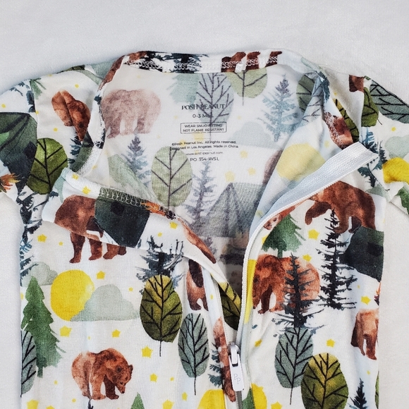 Posh Peanut Archer Bamboo Footed Sleeper Pajama Footie 0-3 Months - Picture 5 of 11